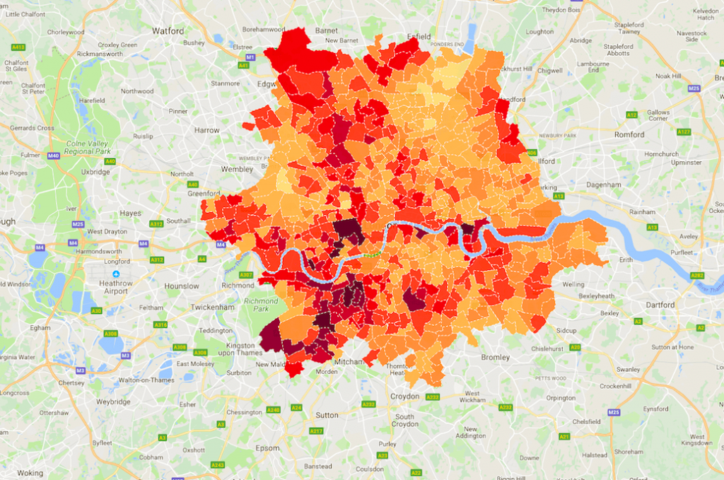 An Economic Chasm in Darkest East London.